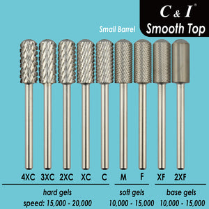 C & I Efile スモールバレル スムーストップ ネイルドリルビット 安全ラウンドトップ プロフェッショナル E-ファイル マニキュアドリルマシン用 ネイルジェルアクリルを除去