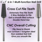 C & I Nail Drill Bit 6 in 1 Multi-function Rounded End E File, Tungsten Steel CNC Overall Cutting, Manicure Tool for Nail Tech Quick Remove Nail Gels, Acrylic Nails