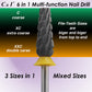 C & I Nail Drill Bit 6 in 1 Multi-function Rounded End E-file, Diamond Coat, CNC Overall Cut Nail Tools for Nail Techs Quick Remove Acrylic Nail Gels & Nail Art