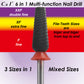 C & I Nail Drill Bit 6 in 1 Multi-function Rounded End E-file, Diamond Coat, CNC Overall Cut Nail Tools for Nail Techs Quick Remove Acrylic Nail Gels & Nail Art