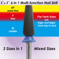 C & I Nail Drill Bit 6 in 1 Multi-function Rounded End E-file, Diamond Coat, CNC Overall Cut Nail Tools for Nail Techs Quick Remove Acrylic Nail Gels & Nail Art