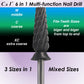 C & I Nail Drill Bit 6 in 1 Multi-function Rounded End E-file, Diamond Coat, CNC Overall Cut Nail Tools for Nail Techs Quick Remove Acrylic Nail Gels & Nail Art