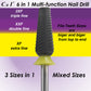 C & I Nail Drill Bit 6 in 1 Multi-function Rounded End E-file, Diamond Coat, CNC Overall Cut Nail Tools for Nail Techs Quick Remove Acrylic Nail Gels & Nail Art