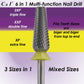 C & I Nail Drill Bit 6 in 1 Multi-function Rounded End E File, Tungsten Steel CNC Overall Cutting, Manicure Tool for Nail Tech Quick Remove Nail Gels, Acrylic Nails