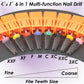 C & I Nail Drill Bit 6 in 1 Multi-function Rounded End E-file, Diamond Coat, CNC Overall Cut Nail Tools for Nail Techs Quick Remove Acrylic Nail Gels & Nail Art