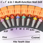 C & I Nail Drill Bit 6 in 1 Multi-function Rounded End E File, Tungsten Steel CNC Overall Cutting, Manicure Tool for Nail Tech Quick Remove Nail Gels, Acrylic Nails