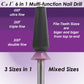 C & I Nail Drill Bit 6 in 1 Multi-function Rounded End E-file, Diamond Coat, CNC Overall Cut Nail Tools for Nail Techs Quick Remove Acrylic Nail Gels & Nail Art