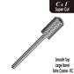 C&I Nail Drill Bit Super Cut Series Upgrade File-Teeth Large Barrel Smooth Top E-File for Electric Nail Drill Machine Quick Remove Super-Hard Nail Gels