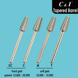 C&I Tapered Barrel Nail Drill Bit Efile til Elektrisk Nail Drill Machine Nail Techs Nail Tool til at få neglen til at fjerne