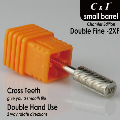 C&amp;I スモールバレルネイルドリルビット 面取り版 プロフェッショナル電動ネイルドリル マニキュアドリルマシン用 ネイルジェル、アクリルを安全に取り外し可能