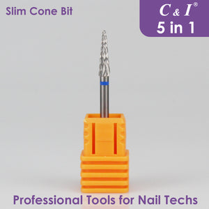 C&I Nail Drill Bit Slim Cone Efile for Electric Nail Drill Machine Nail Techs Professional E-File in Nail Studio