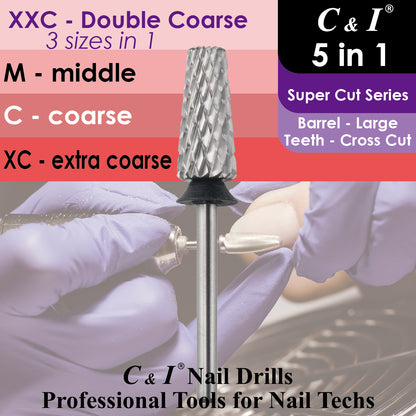 C &amp; I ネイルドリル 5 in 1 スーパー カット シリーズ クロス バージョン 電子ファイル 電動ネイル ドリル マシン設計用 上級ネイル技術者の電子ファイル ハード ネイル ジェルを素早く除去