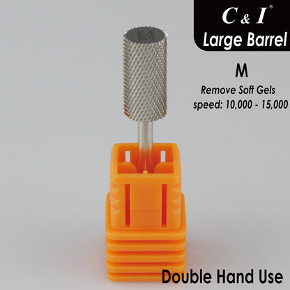 C &amp; I ネイル ドリル ビット 電動ネイル ドリル マシン用プロフェッショナル E ファイル ネイル テック用ベーシック E ファイル ラージ バレル バージョン