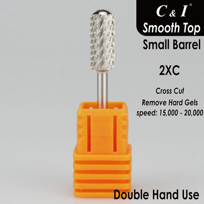 C&I Efile Small Barrel Smooth Top Nail Drill Bit Safety Round Top Professional E-file for Manicure Drill Machine Remove Nail Gels Acrylics