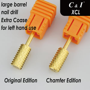 C&amp;I ネイルドリル 左利き用 ネイルテクス Eファイル プロフェッショナル Eファイル 電動ネイルドリルマシン用 Eファイルヘッド 爪の角を除去するサイズ エクストラコース-XC 