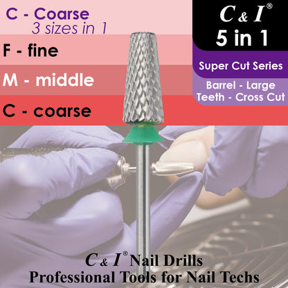 C &amp; I ネイルドリル 5 in 1 スーパー カット シリーズ クロス バージョン 電子ファイル 電動ネイル ドリル マシン設計用 上級ネイル技術者の電子ファイル ハード ネイル ジェルを素早く除去
