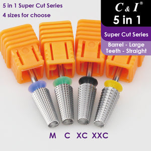 C & I ネイルドリル 5 in 1 スーパー カット シリーズ 電子ファイル 電動ネイル ドリル マシン用 上級ネイル技術者向けのデザイン ハード ネイル ジェルを素早く除去するための電子ファイル